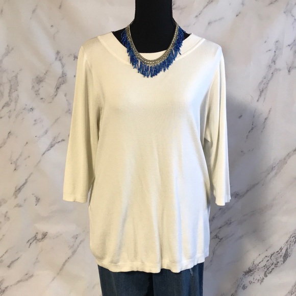 Roz & Ali Sweaters - Cream Colored Sweater
